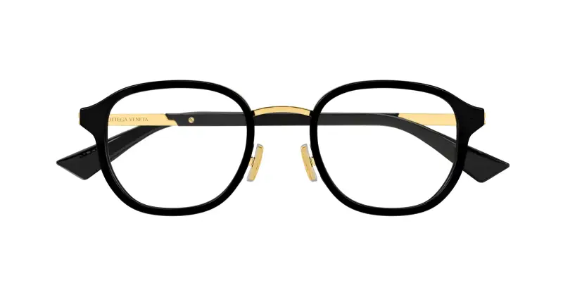 Uomo BV1376O 001 Montature da vista Acetato Nero Trasparente Rotonda miniatura 2