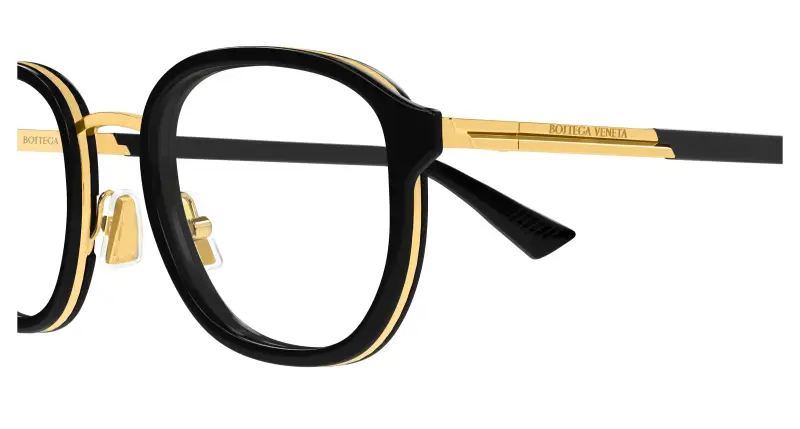 Uomo BV1376O 001 Montature da vista Acetato Nero Trasparente Rotonda miniatura 3