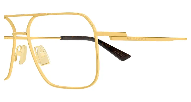 Uomo BV1384O 001 Montature da vista Metallo Oro Trasparente Pilot miniatura 3