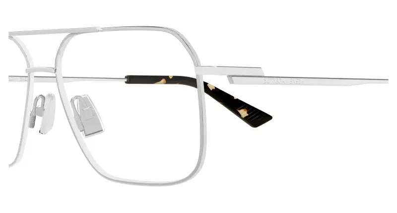 Uomo BV1384O 002 Montature da vista Metallo Argento Trasparente Pilot miniatura 3