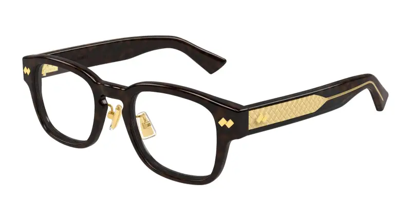 Uomo BV1404OA 006 Montature da vista Acetato Havana Trasparente Squadrata