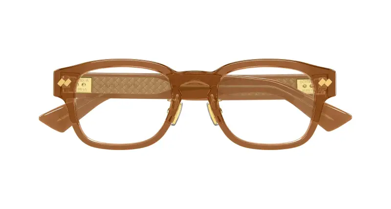 Uomo BV1404OA 007 Montature da vista Acetato Marrone Trasparente Squadrata miniatura 2