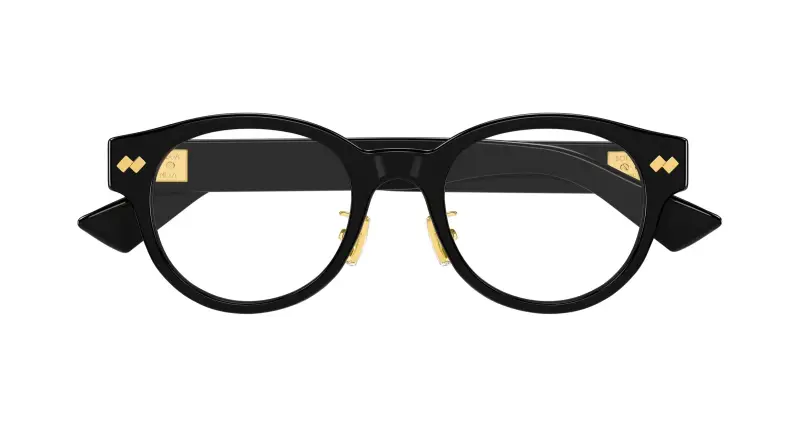 Uomo BV1405OA 001 Montature da vista Acetato Nero Trasparente Rotonda miniatura 2