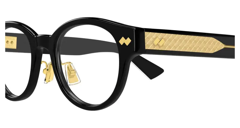 Uomo BV1405OA 001 Montature da vista Acetato Nero Trasparente Rotonda miniatura 3