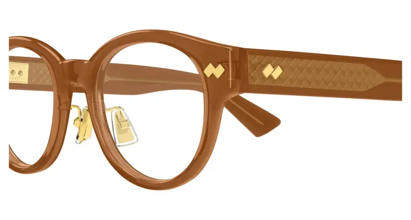 Uomo BV1405OA 003 Montature da vista Acetato Marrone Trasparente Rotonda miniatura 3