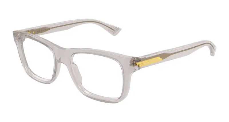 Uomo BV1412O 007 Montature da vista Acetato Grigio Trasparente Squadrata