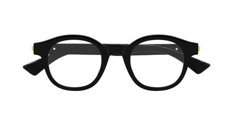 Uomo BV1413O 001 Montature da vista Acetato Nero Trasparente Rotonda miniatura 2