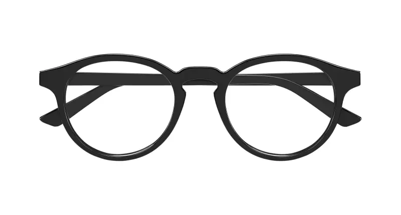 Uomo BV1420O 001 Montature da vista Acetato Nero Trasparente Rotonda miniatura 2