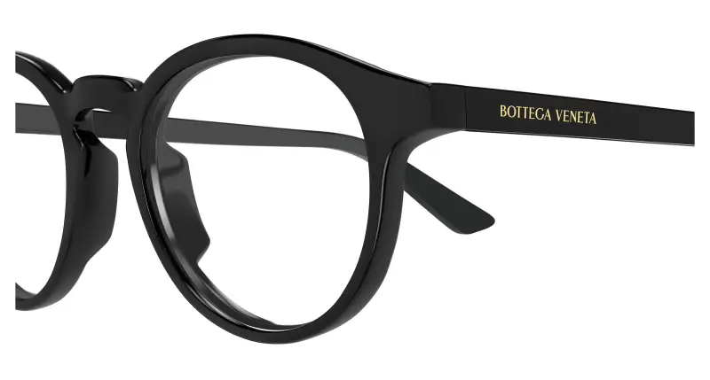 Uomo BV1420O 001 Montature da vista Acetato Nero Trasparente Rotonda miniatura 3