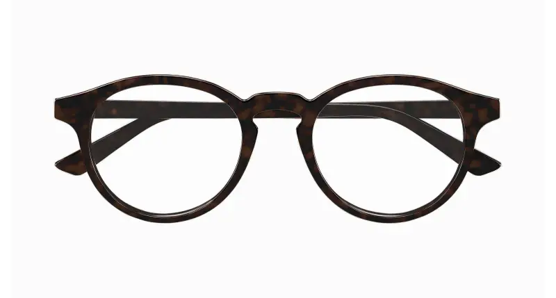 Uomo BV1420O 002 Montature da vista Acetato Havana Trasparente Rotonda miniatura 2