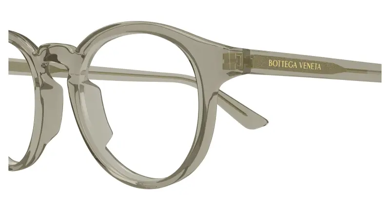 Uomo BV1420O 003 Montature da vista Acetato Marrone Trasparente Rotonda miniatura 3