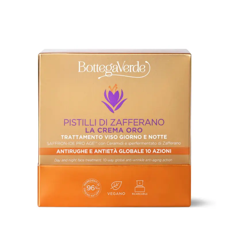 Pistilli di zafferano La Crema Oro - Trattamento Viso Giorno E Notte - Crema antirughe miniatura 3