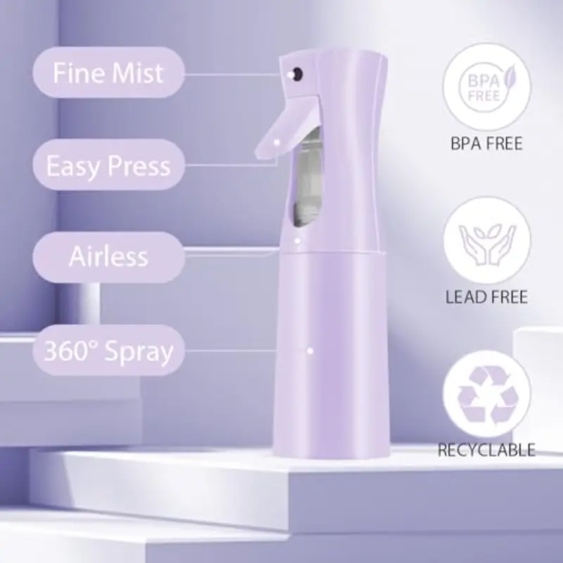 Bottigliette Spray, 200ML Spruzzino Nebulizzatore, Ricaricabile, per Capelli per Acconciature, Piante, Animali Domestici, Pulizia (Macaron) miniatura 3