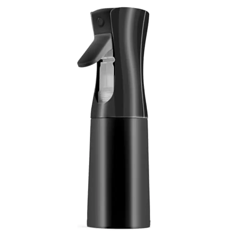 Bottigliette Spray, 200ML Spruzzino Nebulizzatore, Ricaricabile, per Capelli per Acconciature, Piante, Animali Domestici, Pulizia (Nero)