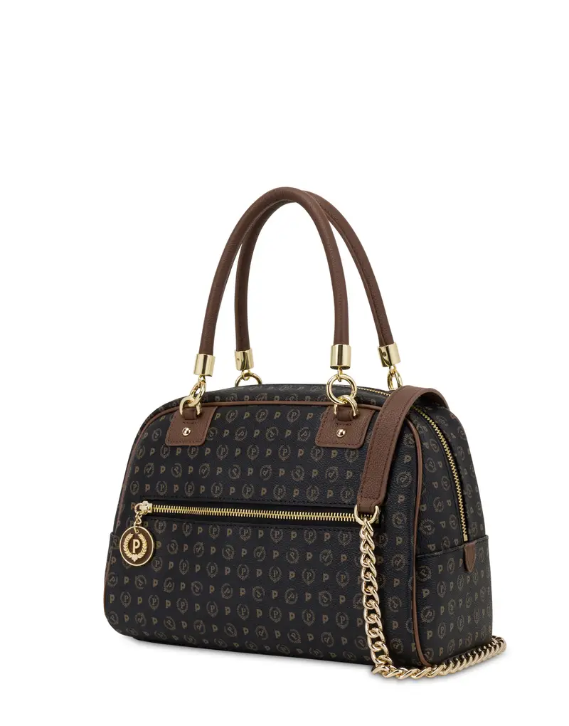 Bowling bag Heritage Logo Classic NERO/MARRONE, one_size, Pollini miniatura 2