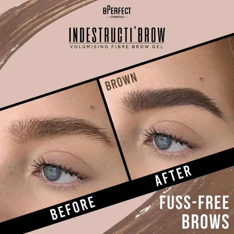 Sopracciglia Indestructi'Brow - Brow Fiber Gel Mascara Brown - Mascara miniatura 2