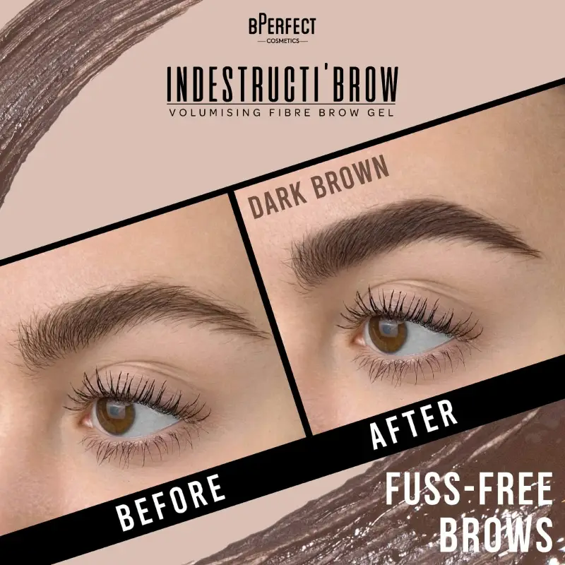 Sopracciglia Indestructi'Brow - Brow Fiber Gel Mascara Dark Brown - Gel e mascara Sopracciglia miniatura 2
