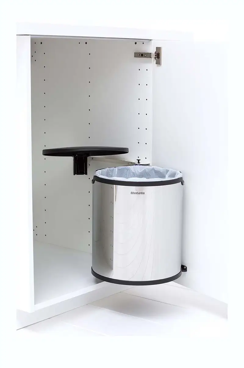 cestino per i rifiuti da armadio 15 L Grigio miniatura 4