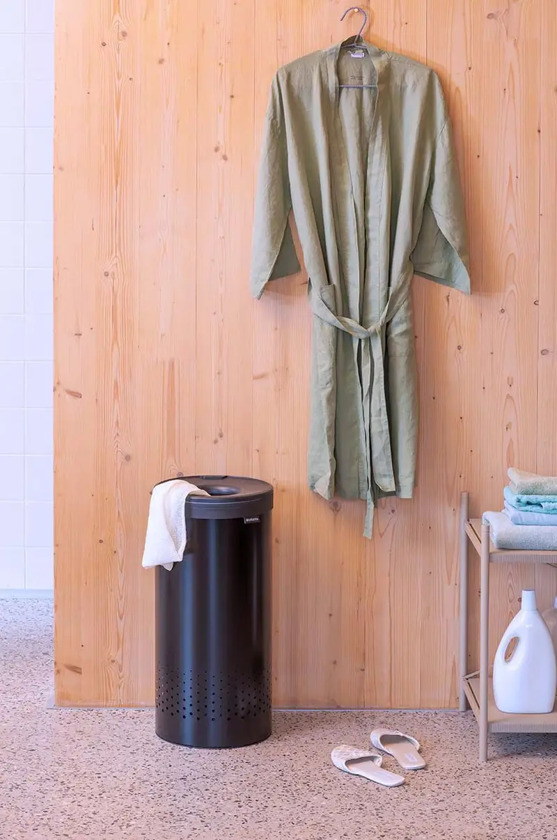 cesto della biancheria Nero miniatura 4