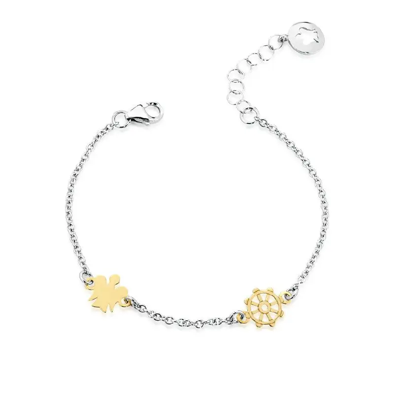 Bracciale Bimbo in Oro con Angelo e Timone