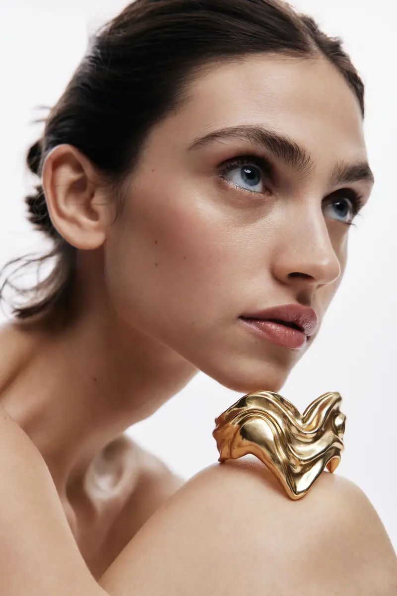 Bracciale cuore placcato oro Zalio