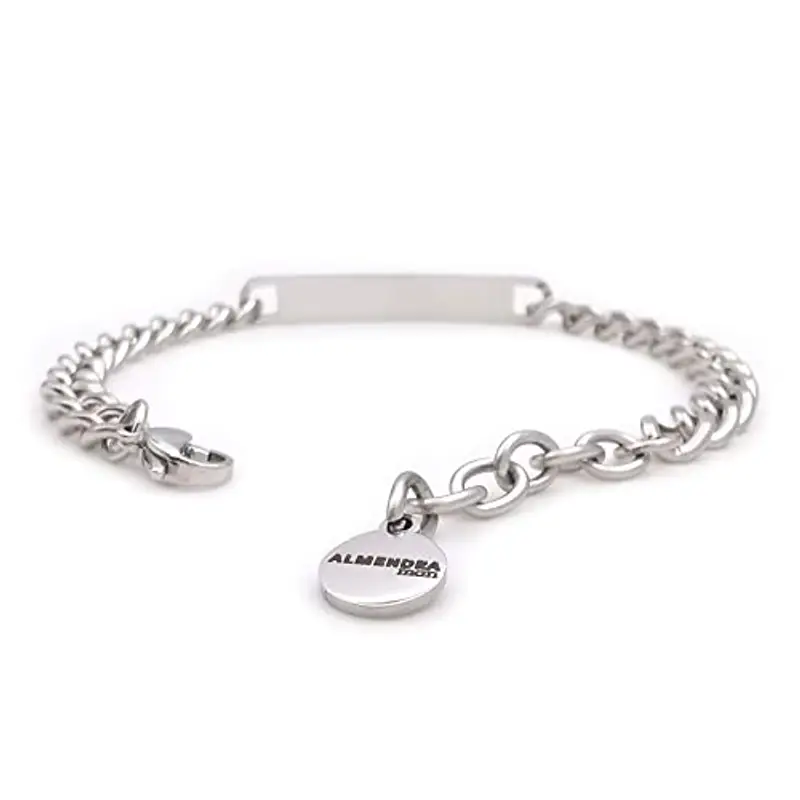 Bracciale da uomo personalizzato in acciaio con incisione personalizzabile braccialetto regalo ragazzo nome frase miniatura 3