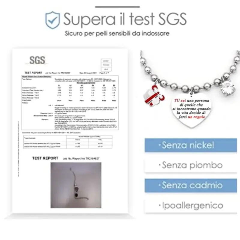 Bracciale donna, Ipoallergenico, Idee Regalo Donna Frase Specialie da regalare per Lei X Fidanzata, moglie o compagna miniatura 3