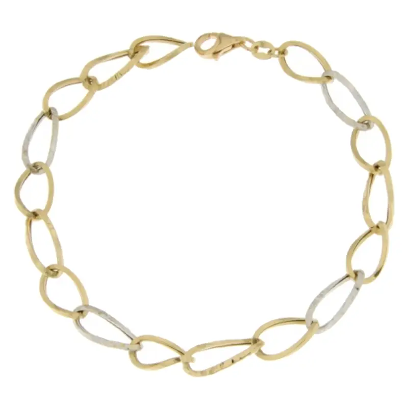 Bracciale Donna Oro Giallo Bianco GL100718