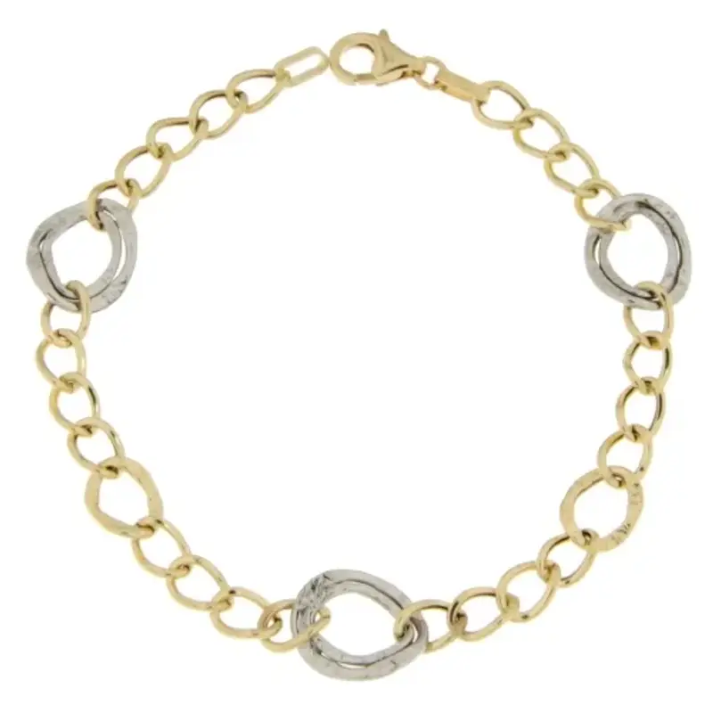 Bracciale Donna Oro Giallo Bianco GL100719
