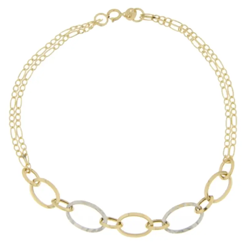 Bracciale Donna Oro Giallo Bianco GL100730