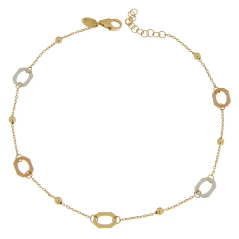 Bracciale Donna Oro Giallo Bianco Rosa GL101439