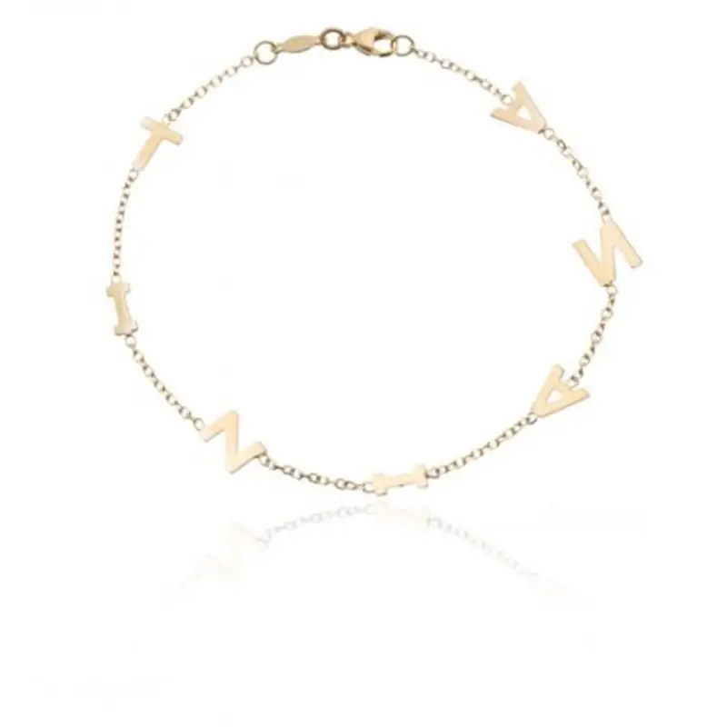Bracciale Facco Gioielli nome personalizzabile in oro PZ007