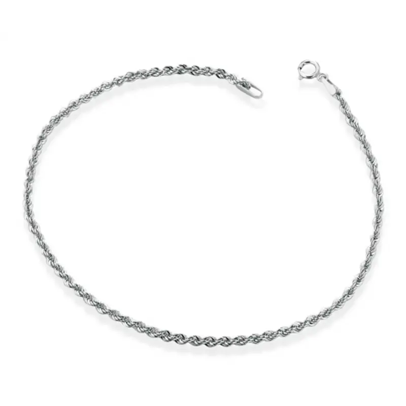 Bracciale Fune Corda Oro Bianco 18 KT