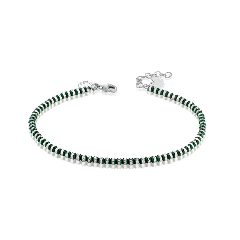 Bracciale in Argento con Angelo e Sfere