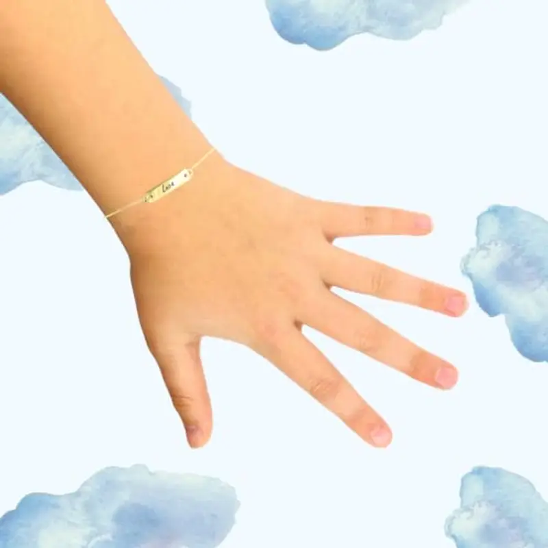 Bracciale in Oro Bambino o Bambina Kids Collection + Gioiello con scatola Personalizzata + Idea Regalo per Bambina e Ragazzina per Nascita, Battesimo e Comunione Occasioni Speciali miniatura 3