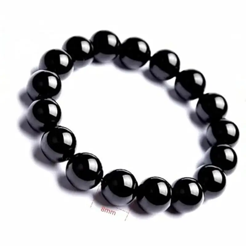 PIETRA Bracciale Tormalina Nera Unisex
