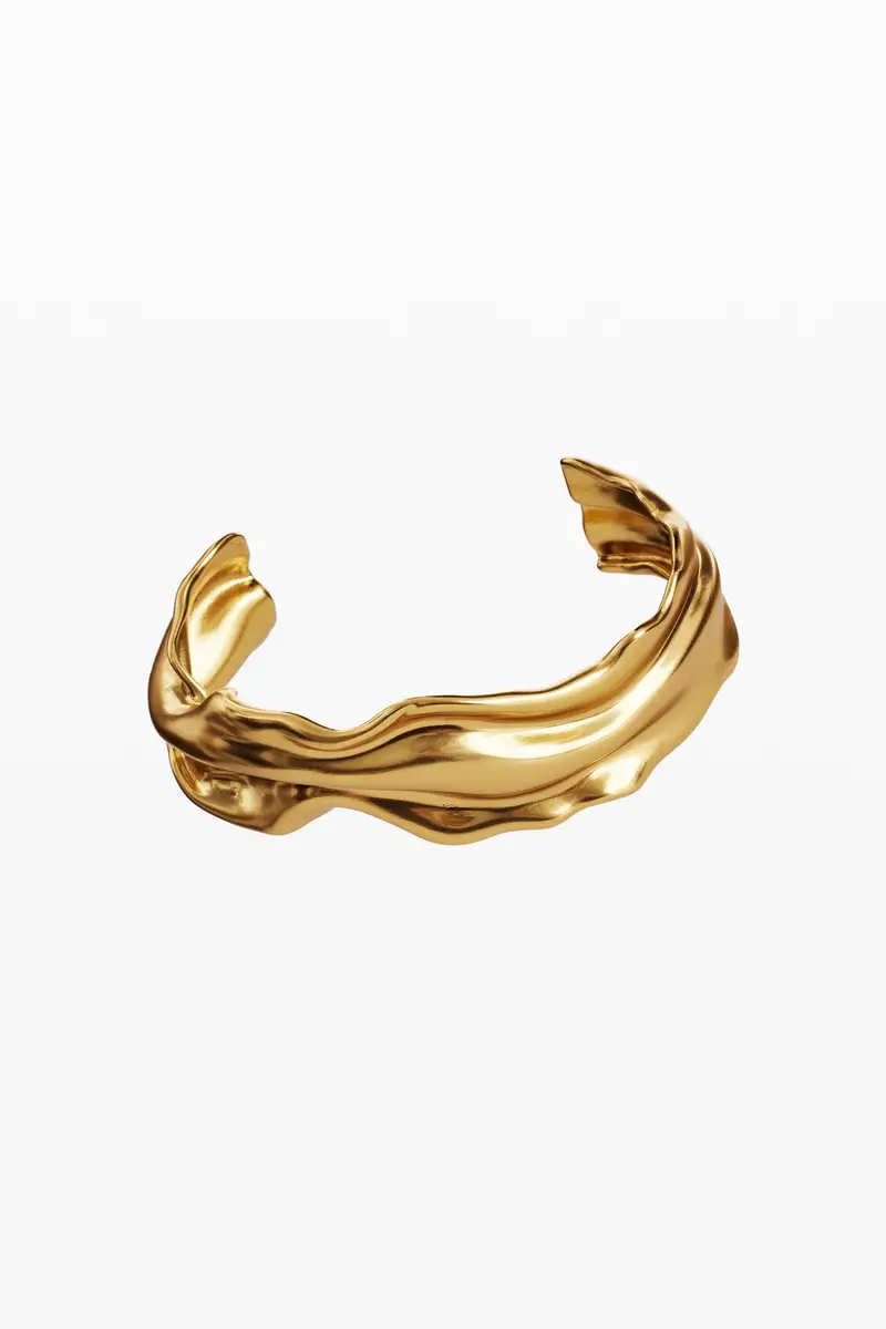 Bracciale irregolare placcato oro Zalio