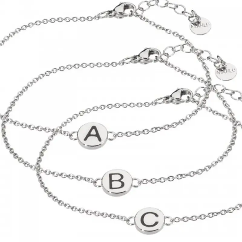 Bracciale Lettere Iniziale Marlù Donna in acciaio 18BR047