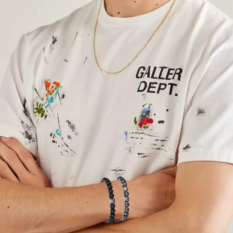 Bracciale Occhio di Tigre per Uomo 8MM Bracciale con Perline in Pietra Naturale Set Braccialetti Elasticizzati in miniatura 2