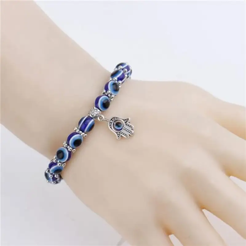 Bracciale Perline Malocchio, Bracciali Malocchio - Bracciale di protezione portafortuna | Braccialetti con perline miniatura 3