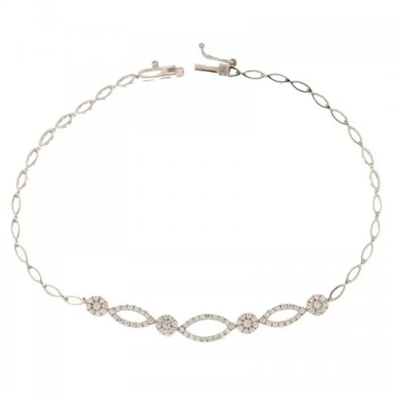 Bracciale semirigido donna in oro bianco 803321727349