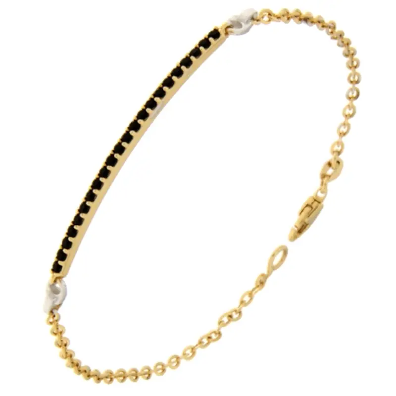 Bracciale Unisex Oro Giallo Bianco GL101365