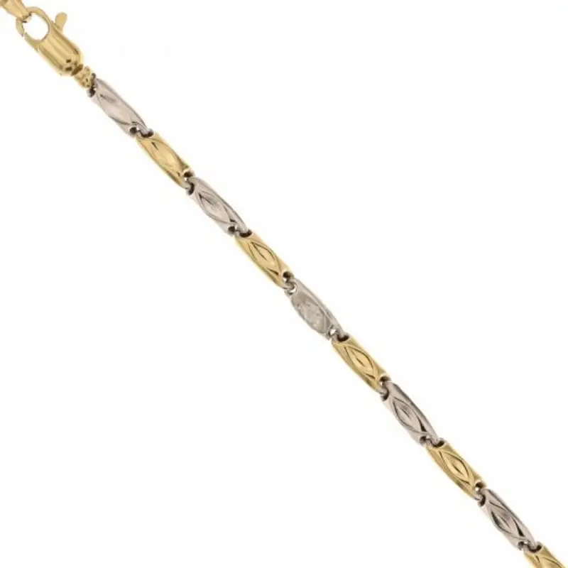 Bracciale Uomo in Oro Giallo e Bianco 803321734688