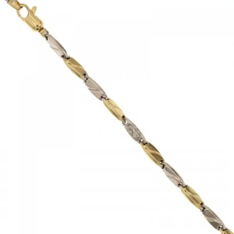 Bracciale Uomo in Oro Giallo e Bianco 803321734692