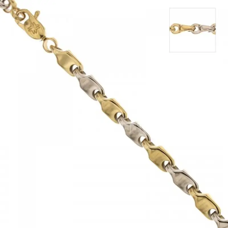 Bracciale Uomo in Oro Giallo e Bianco 803321734697