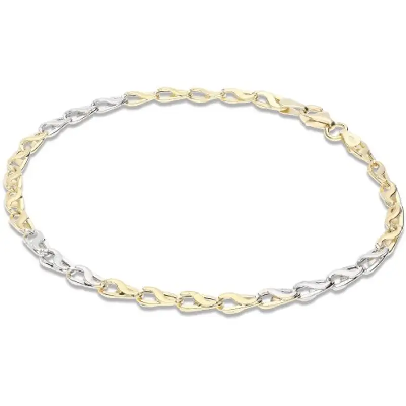 Bracciale Uomo in Oro Giallo e Bianco MLP080GB21