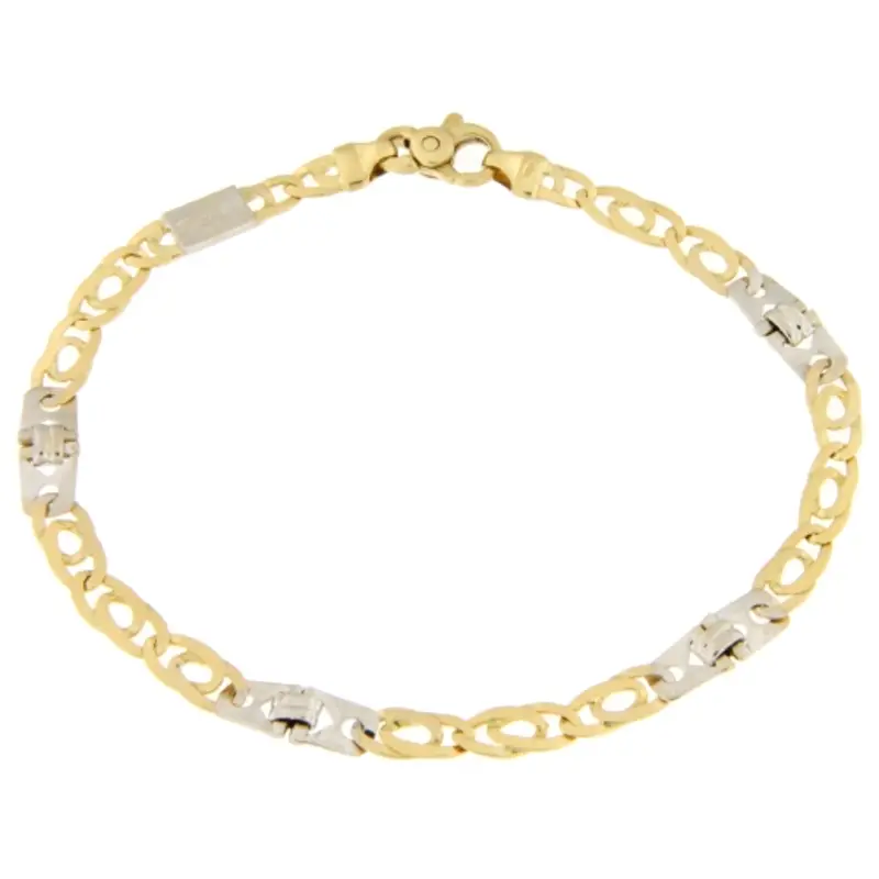 Bracciale Uomo in Oro Giallo e Bianco MMV100GB21