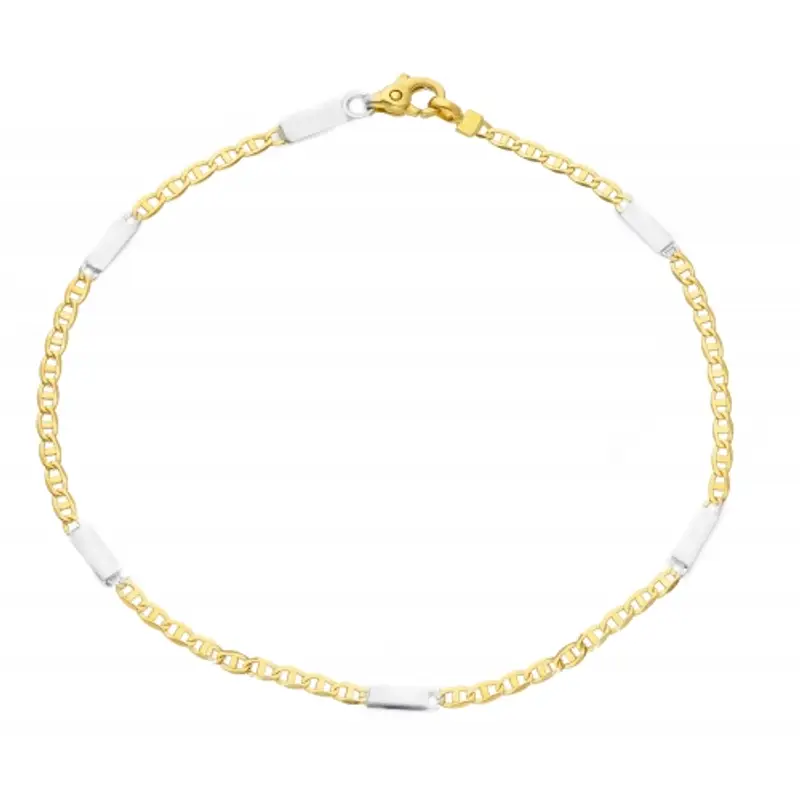 Bracciale Uomo in Oro Giallo e Bianco MMZ005GB21