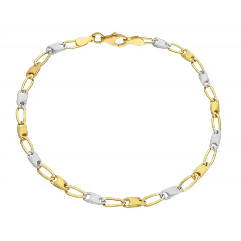 Bracciale Uomo Oro Giallo Bianco GL-SONMLP020GB21