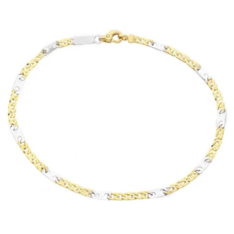 Bracciale Uomo Oro Giallo Bianco GL-SONMML080GB21